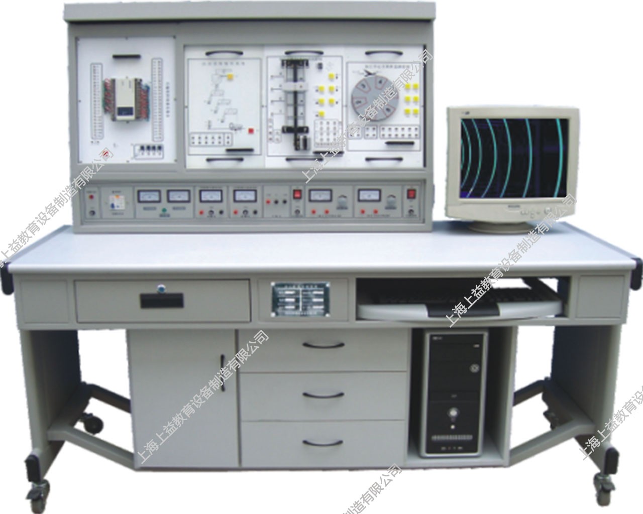 SYPLC-01B PLC可編程控制實(shí)驗(yàn)及單片機(jī)開發(fā)系統(tǒng)綜合實(shí)驗(yàn)裝置（立式，掛箱積木式）